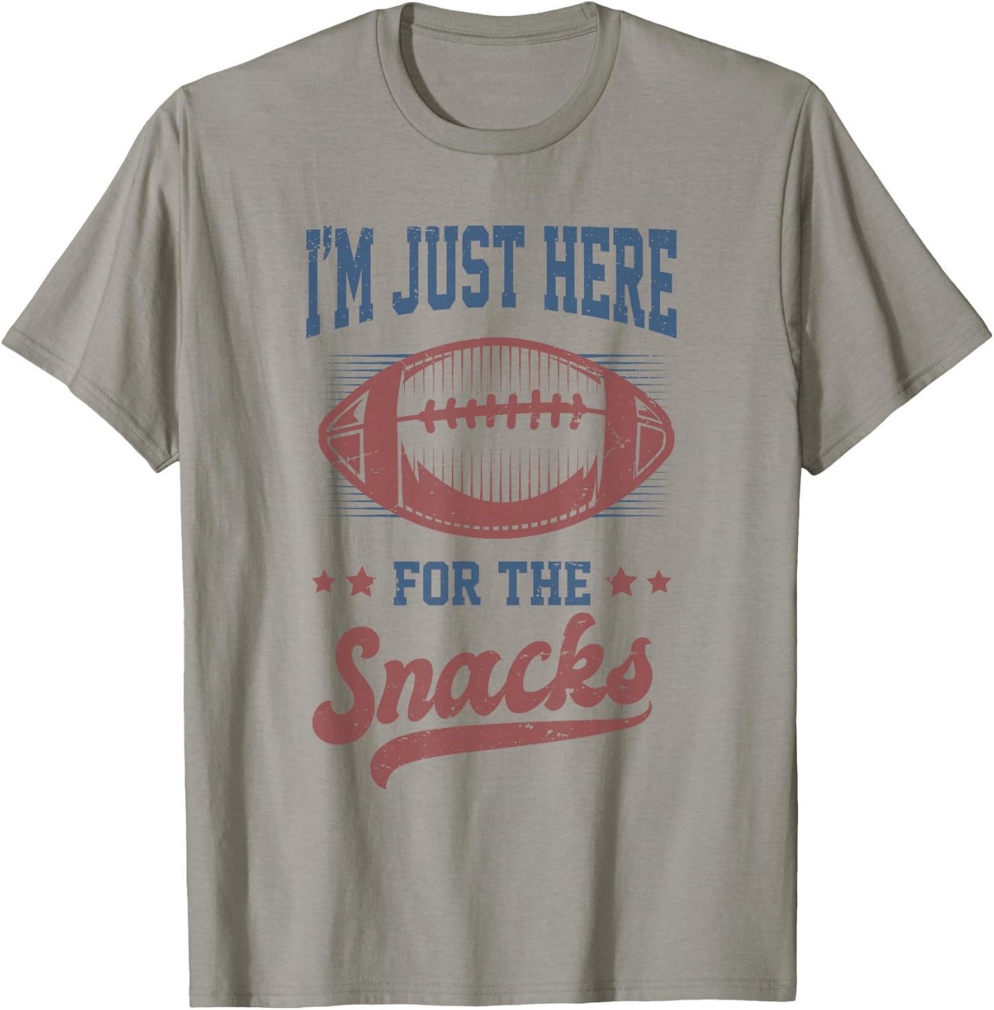 I'm Just Here for The Snacks Funny Fantasy Football League T-Shirt - T-Shirt | Sand