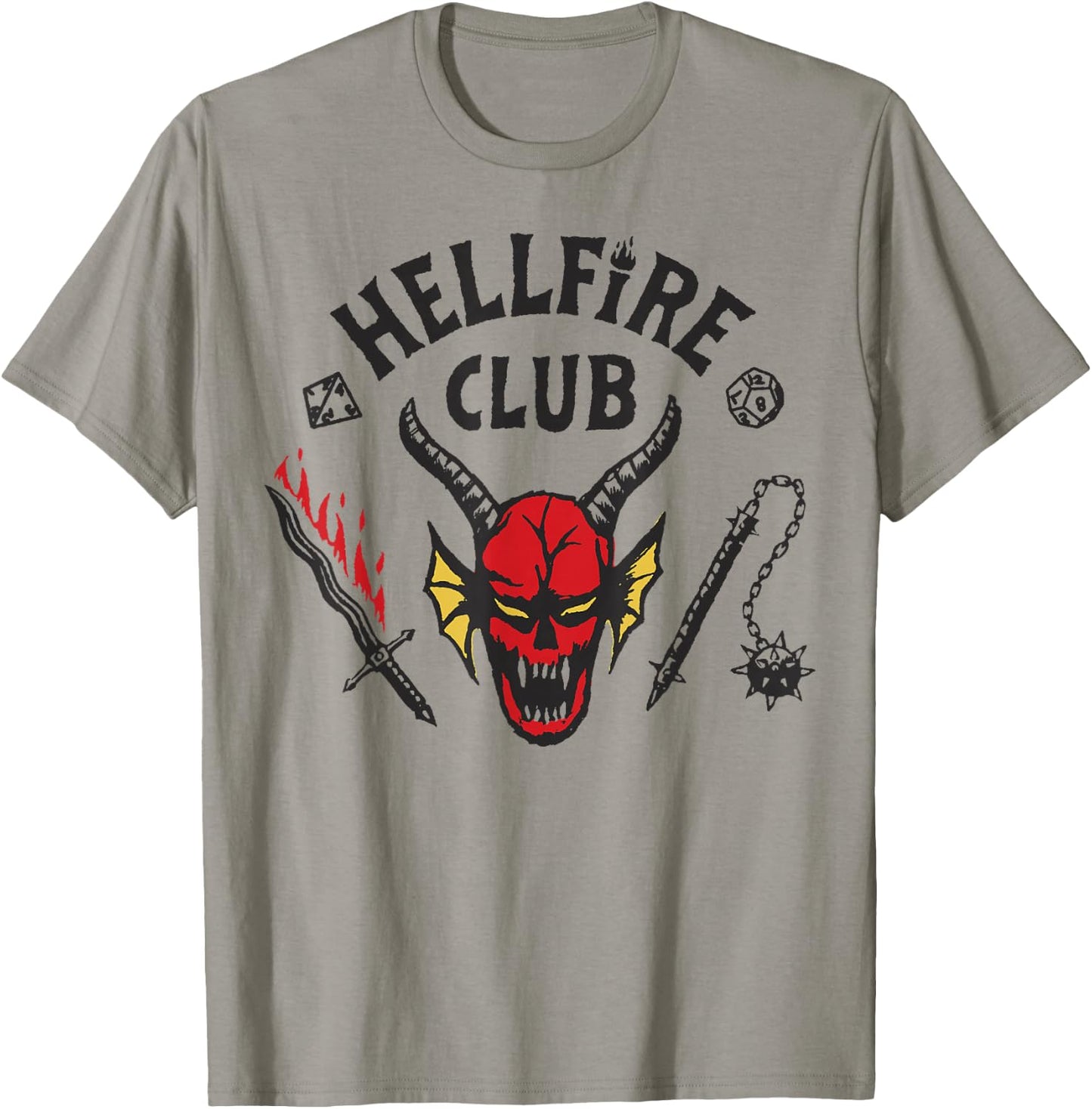 Stranger Things 4 Hellfire Club Logo T-Shirt - T-Shirt | Sand