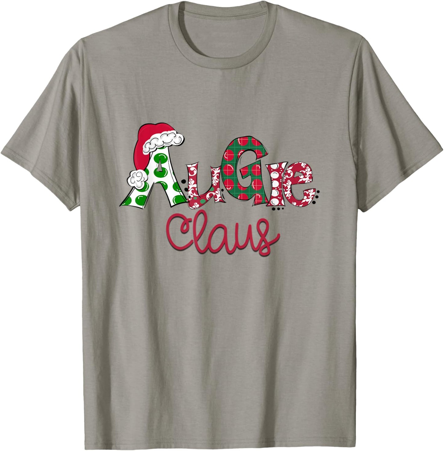 Christmas Augie Claus Pajama Suit Santa Hat X-mas T-Shirt - T-Shirt | Sand