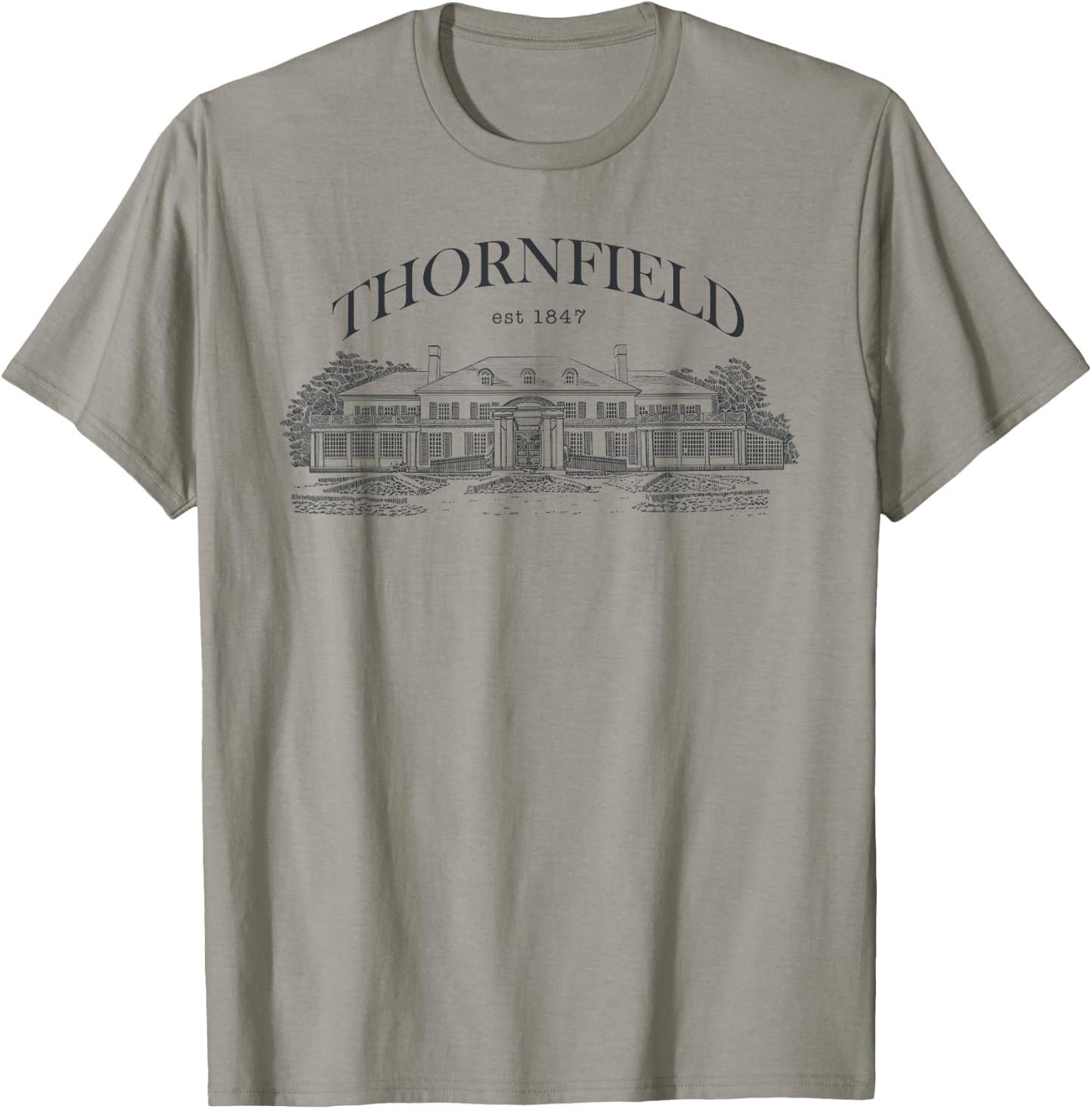 Jane Eyre & Mr Rochester, Thornfield Hall, Charlotte Bronte T-Shirt - T-Shirt | Sand