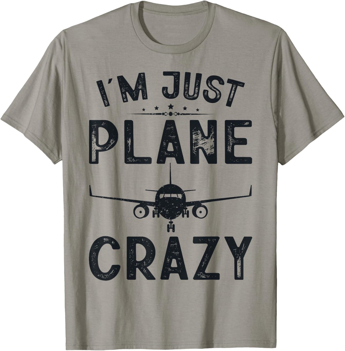 I'm Just Plane Crazy Fly Airplanes Lover Kids Boys Aviation T-Shirt - T-Shirt | Sand