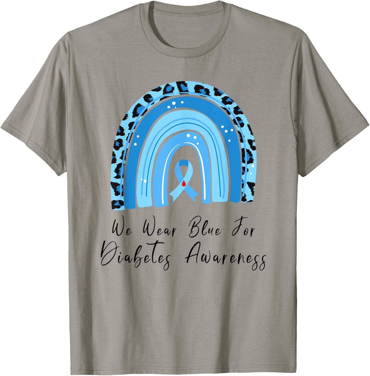 Blue Leopard Print Ribbon T-Shirt - T-Shirt | Sand
