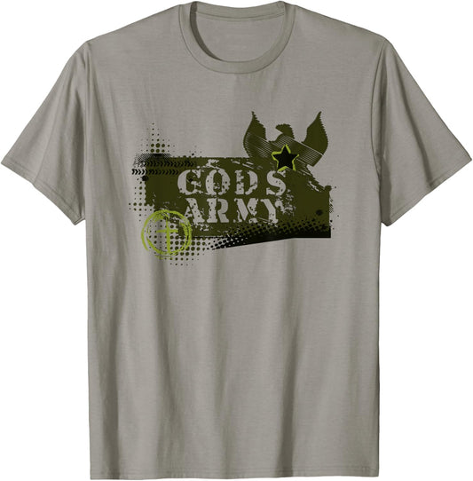 God's Army Christian Boys and Youth Military type T-Shirt - T-Shirt | Sand