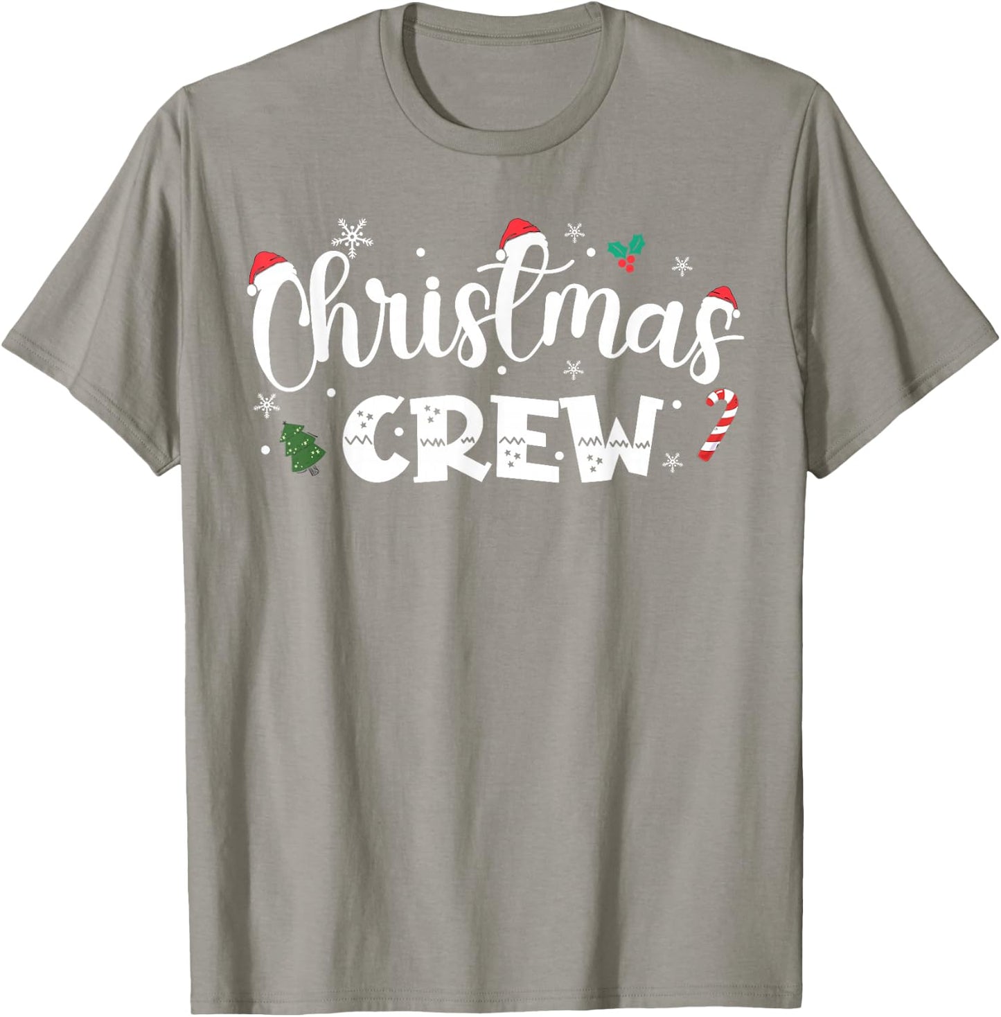 Christmas Crew Santa Family Matching Group Xmas Boys Men T-Shirt - T-Shirt | Sand