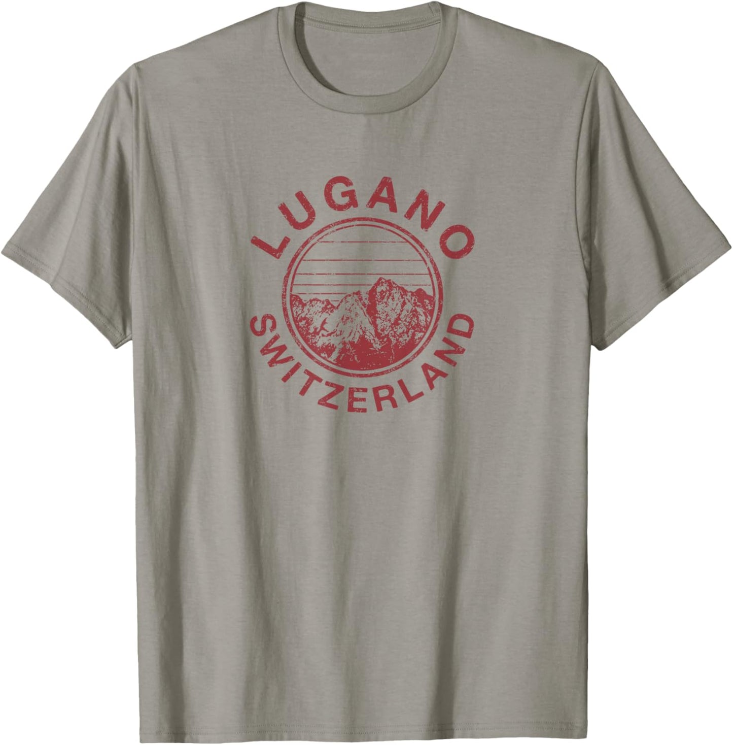 Switzerland Lugano Vintage Ski Retro T-Shirt - T-Shirt | Sand
