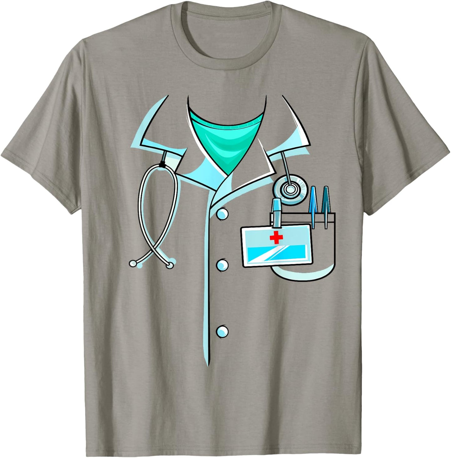 Doctor Costume Halloween White Lab Coat Men Women Kids T-Shirt - T-Shirt | Sand