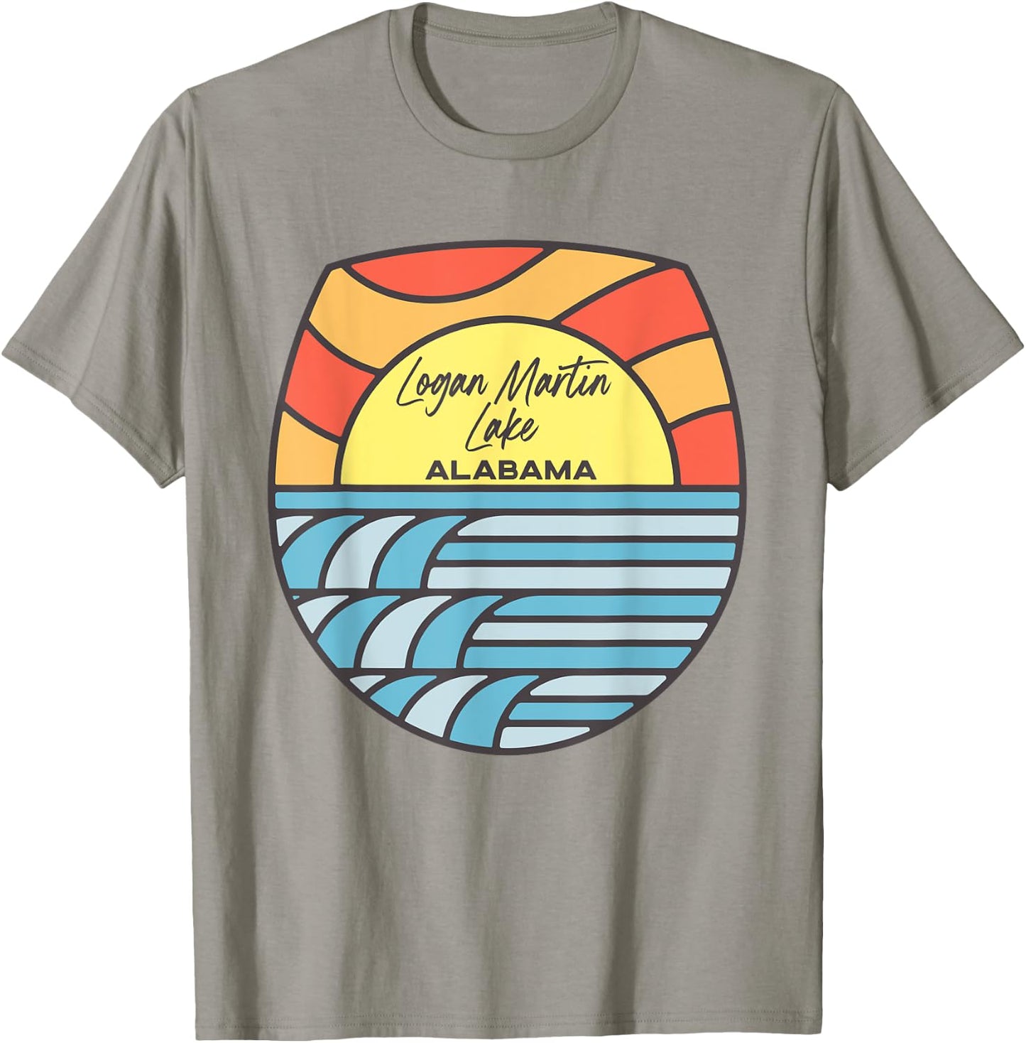 Logan Martin Lake Alabama AL Sunset Souvenir T-Shirt - T-Shirt | Sand