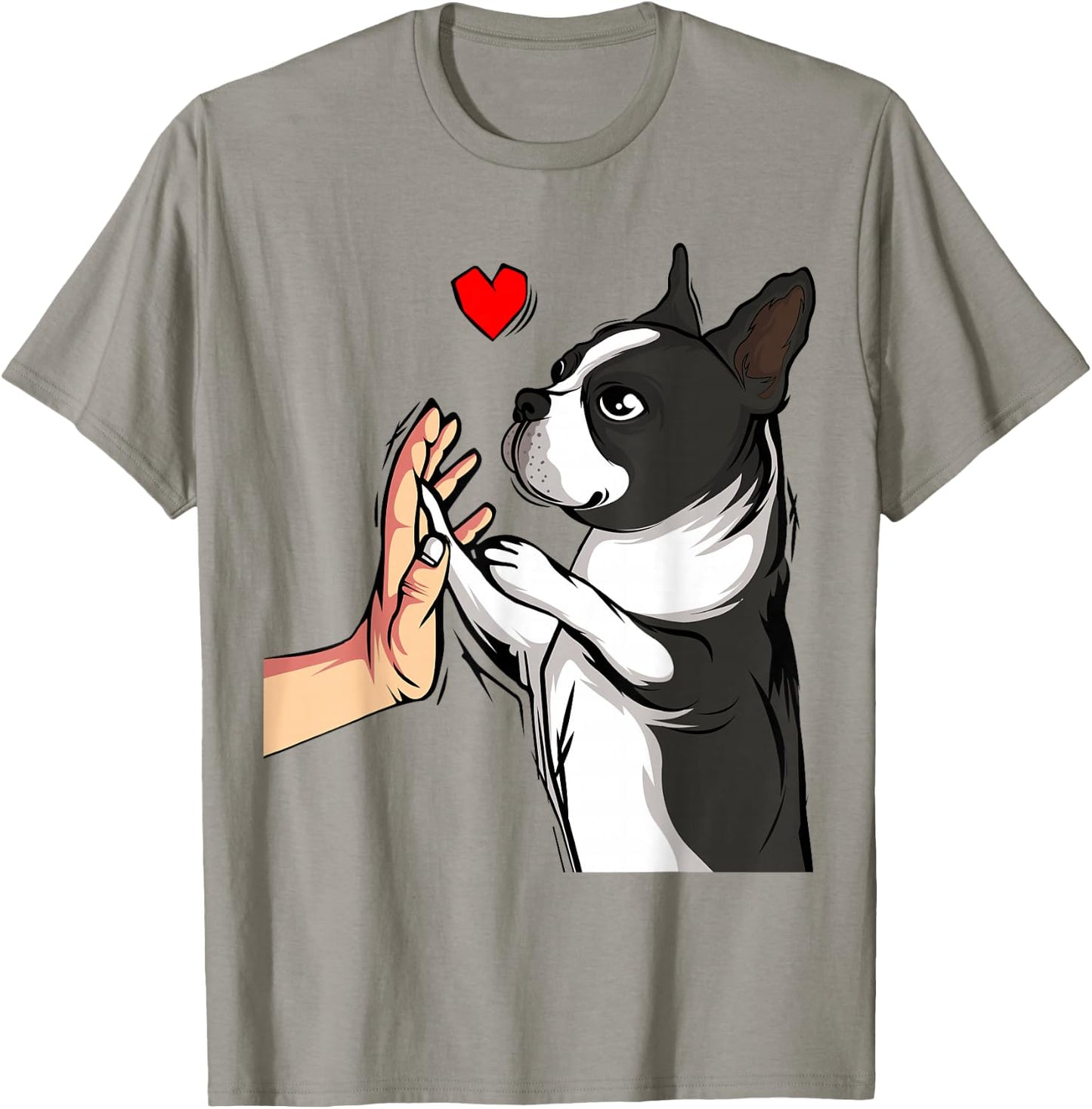 Boston Terrier Love Bostie Dog Mom Funny Girls Small T-Shirt - T-Shirt | Sand