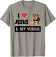I Love Jesus and My Yorkie Dog Mom Dad Pet Parent Christians T-Shirt - T-Shirt | Sand