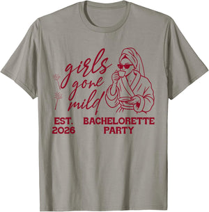 Bride & Bridesmaid Spa Bachelorette Girls Gone A Mild 2026 T-Shirt - T-Shirt | Sand