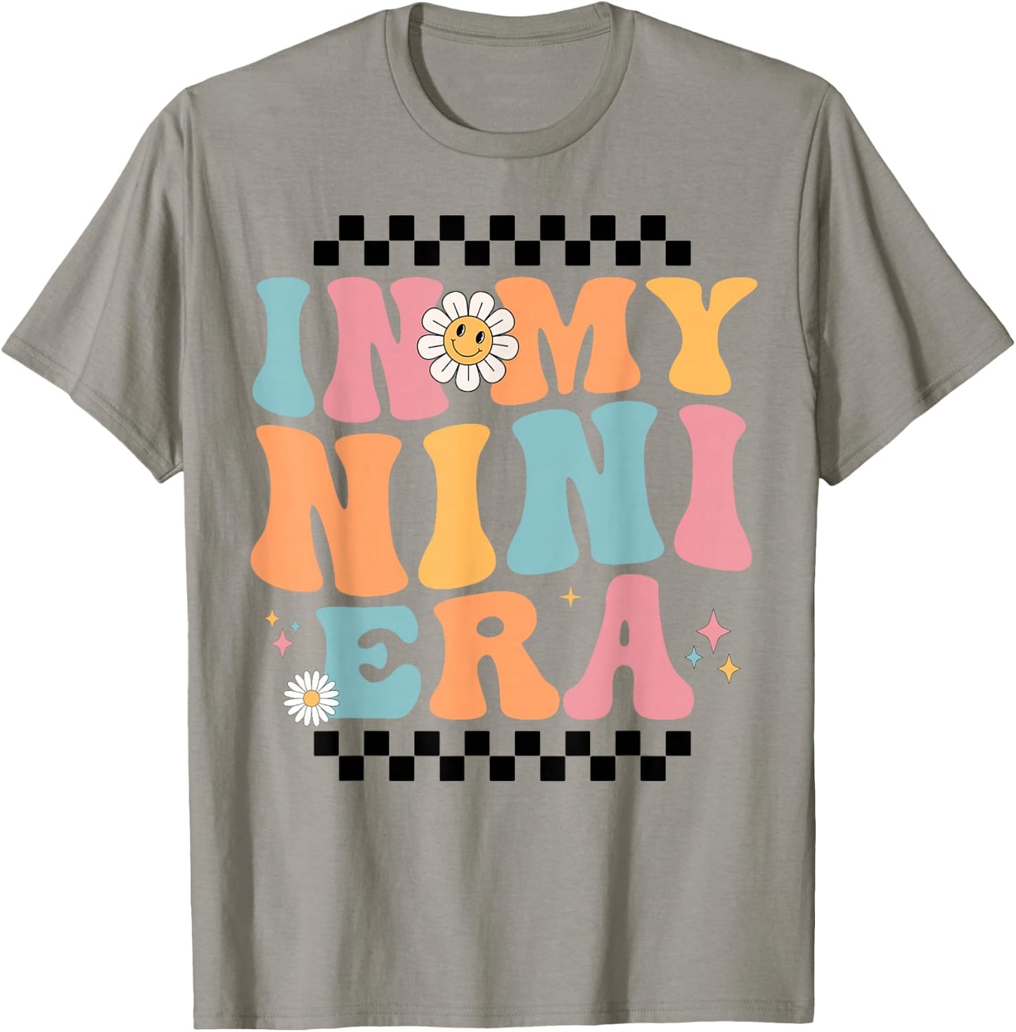 In My Nini Era Baby Announcement for Grandma Mother's Day T-Shirt - T-Shirt | Sand