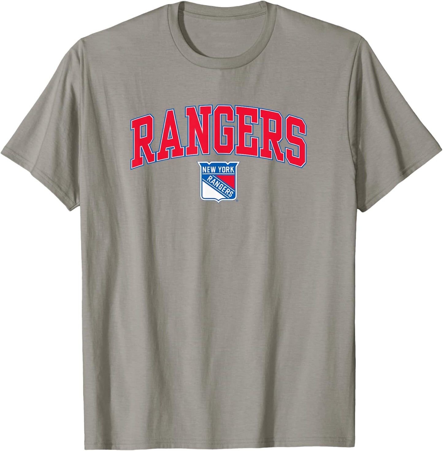 New York Rangers Arch Over Gray Officially Licensed T-Shirt - T-Shirt | Sand