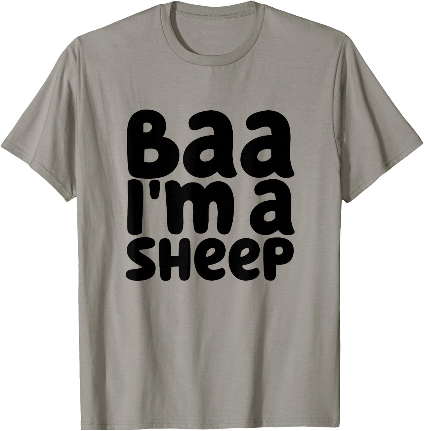 Baa I'm A Sheep Funny Halloween Costume Party Idea T-Shirt - T-Shirt | Sand