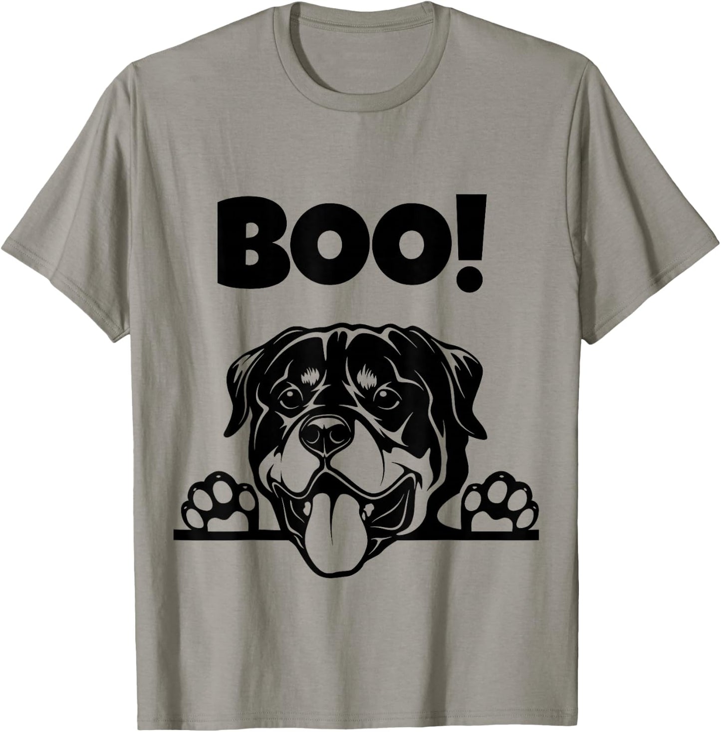 Boo! | Hiding Puppy Metzgerhund Dog Halloween Rottweiler T-Shirt - T-Shirt | Sand