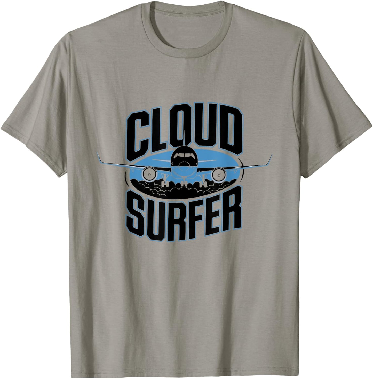 Cloud Surfer Airplane Fly Aviation Flying Plane Enthusiast T-Shirt - T-Shirt | Sand