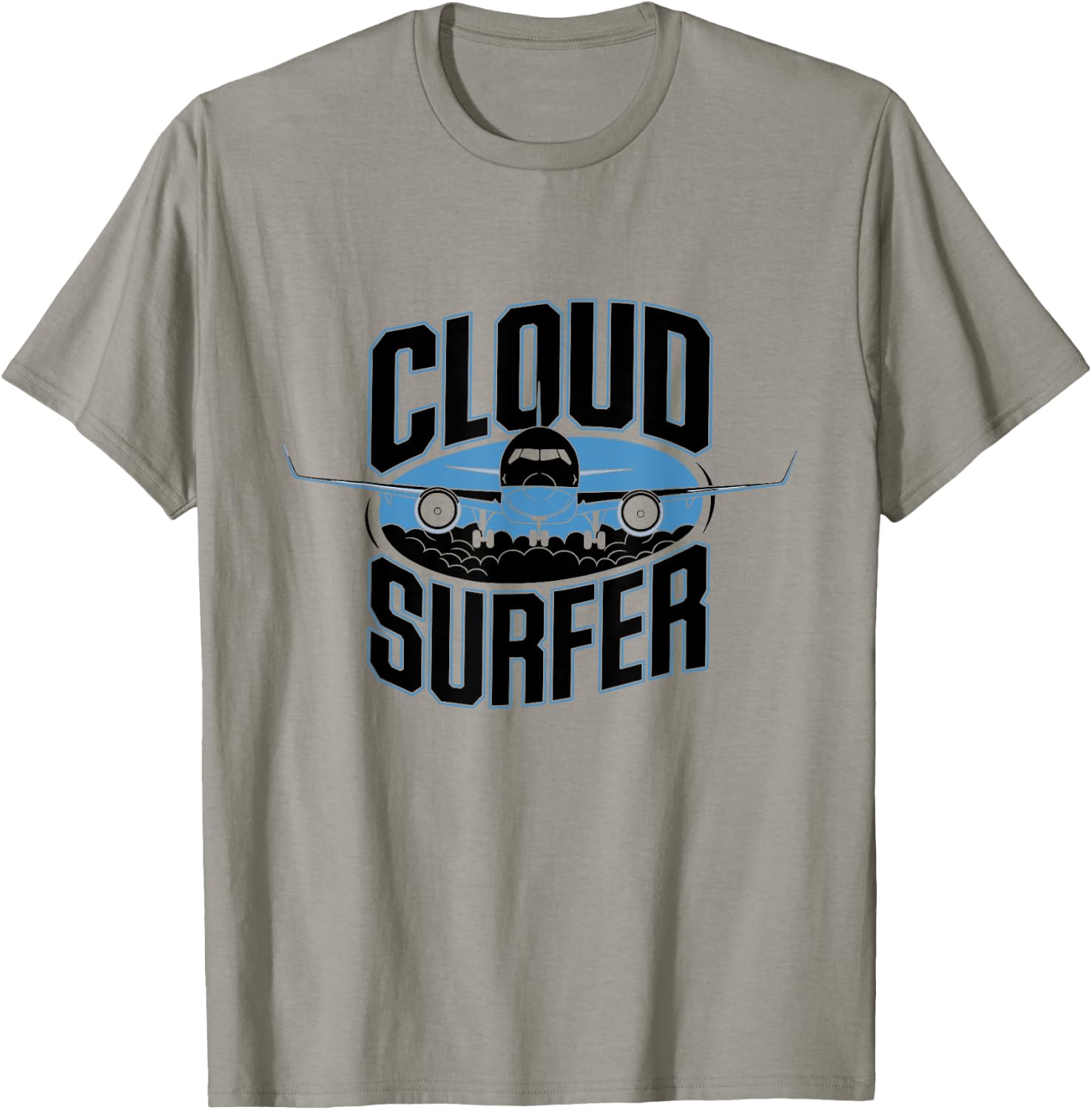 Cloud Surfer Airplane Fly Aviation Flying Plane Enthusiast T-Shirt - T-Shirt | Sand