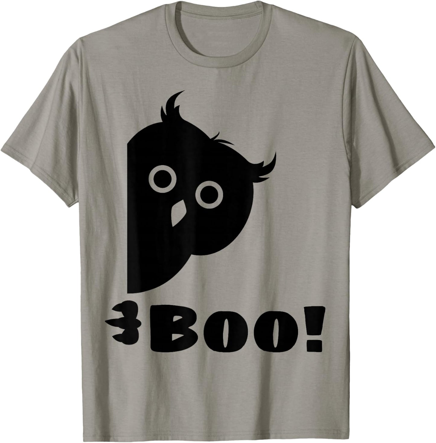 Boo! | Funny Owl Lover Shirt Hiding Peekaboo Halloween Owl T-Shirt - T-Shirt | Sand