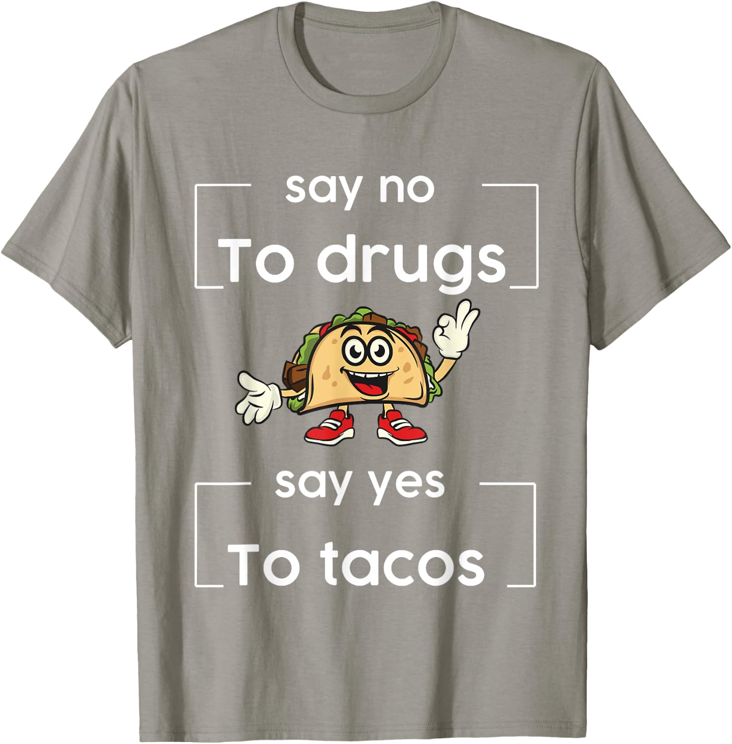 Say NO to Drugs Say Yes to Tacos Red Ribbon Week Drug Free T-Shirt - T-Shirt | Sand