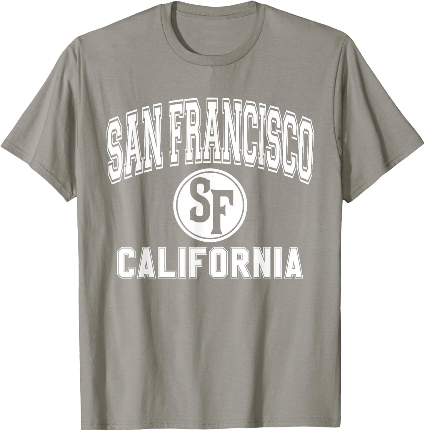San Francisco California SF Pink with White Print T-Shirt - T-Shirt | Sand