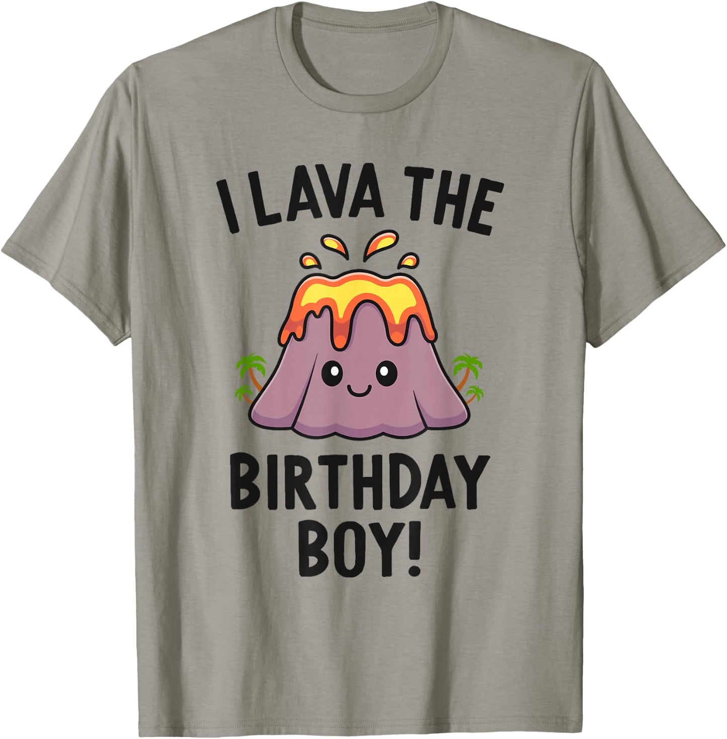 Family Volcano Birthday Party Lava The Birthday Boy Dinosaur T-Shirt - T-Shirt | Sand