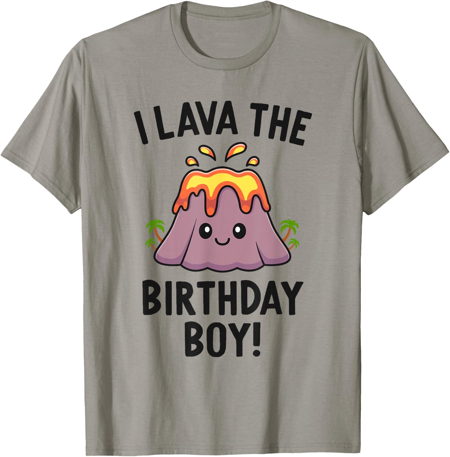 Family Volcano Birthday Party Lava The Birthday Boy Dinosaur T-Shirt - T-Shirt | Sand