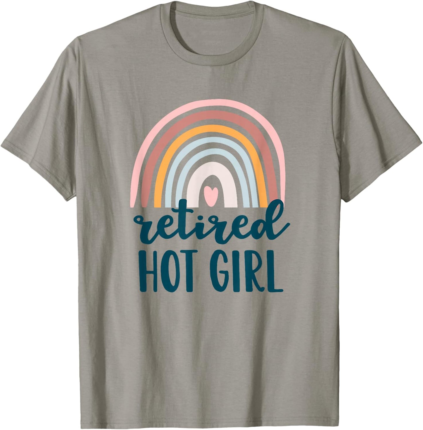 Retired Hot Girl Funny Retro Women Bride Boho Rainbow T-Shirt - T-Shirt | Sand