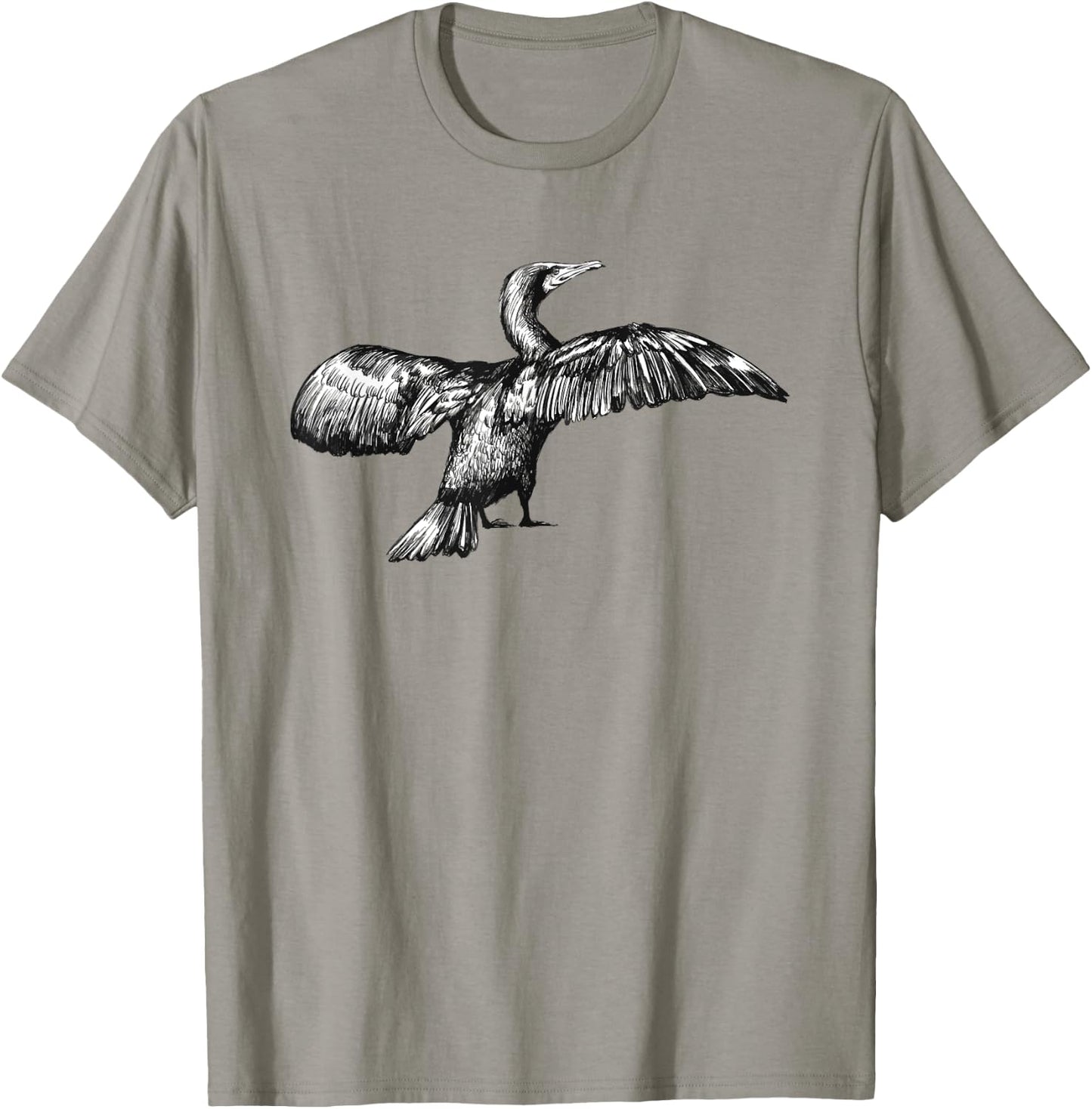 Cormorant Bird T-Shirt - T-Shirt | Sand