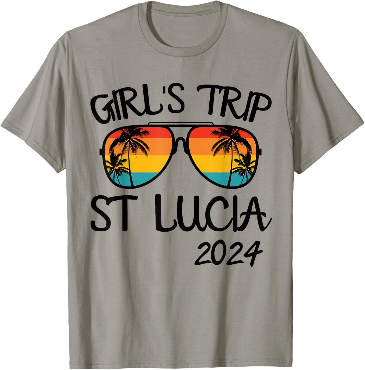 Girls Trip St Lucia 2024 Summer Vacation Matching T-Shirt - T-Shirt | Sand