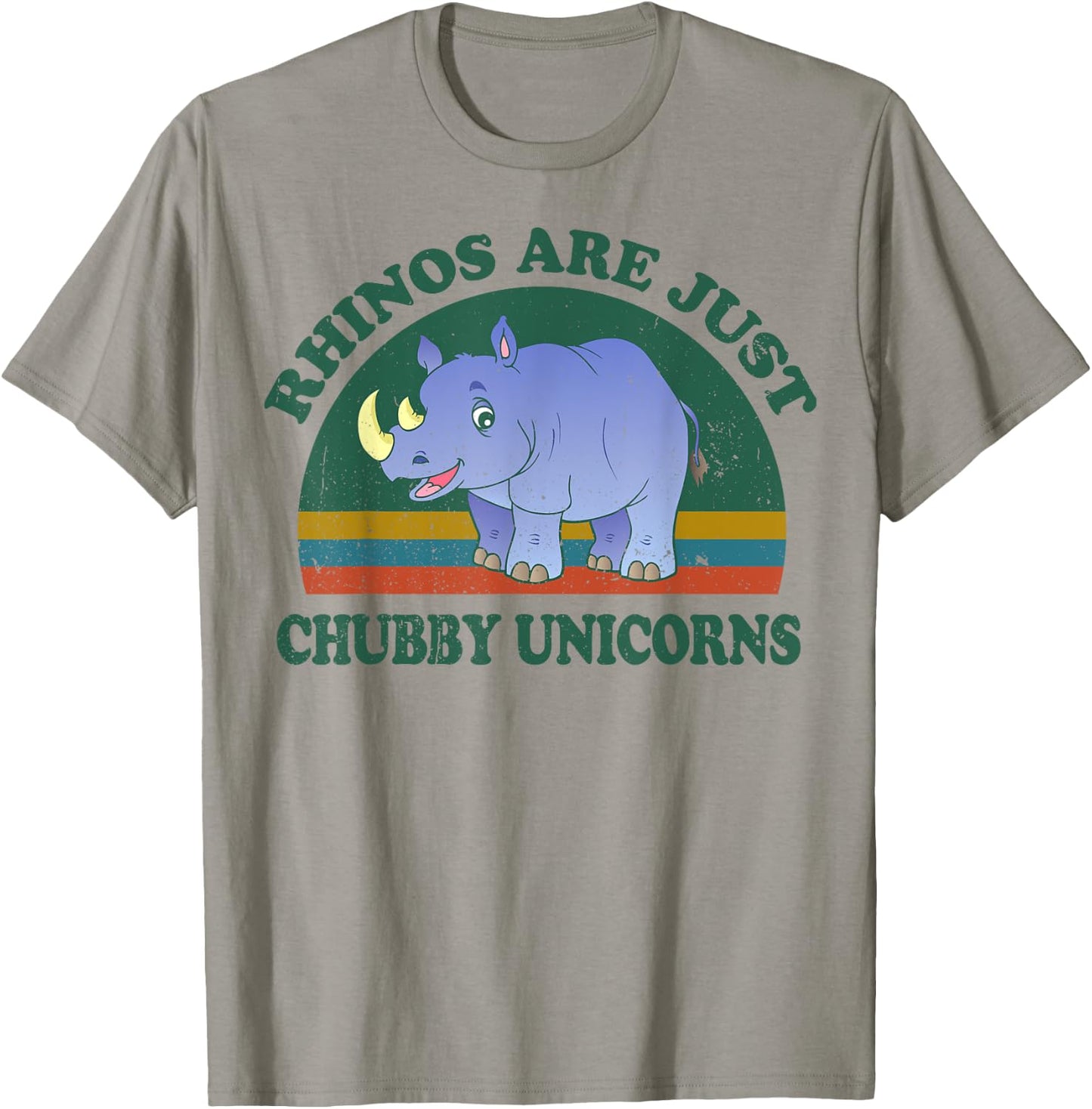 Rhino-Shirt Save The Rhinos Are Just Chubby-Unicorns T-Shirt - T-Shirt | Sand