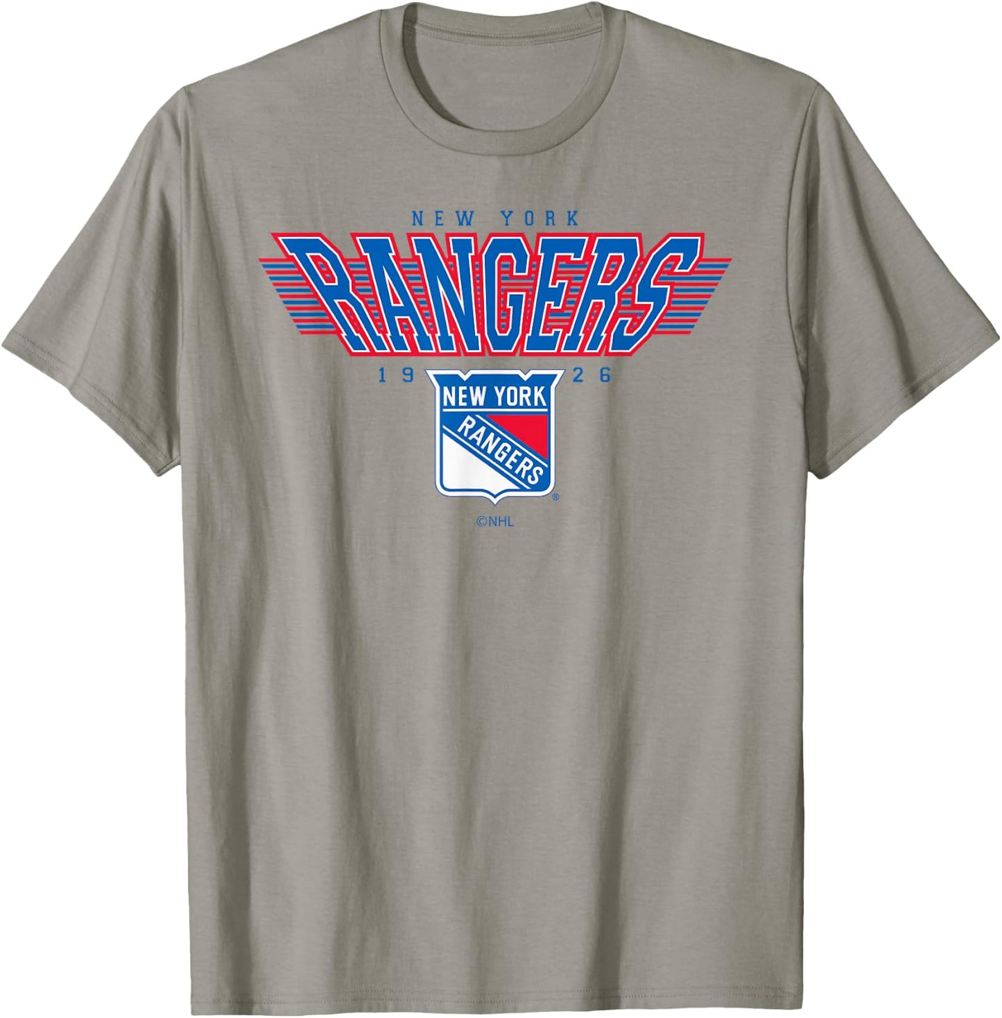 New York Rangers Laser Gray Officially Licensed T-Shirt - T-Shirt | Sand