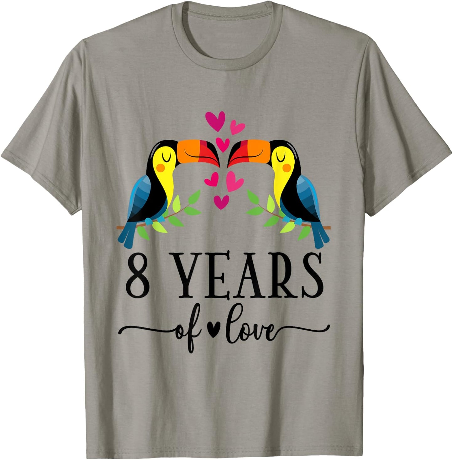 8th Anniversary Couples 8 Years Together T-Shirt - T-Shirt | Sand