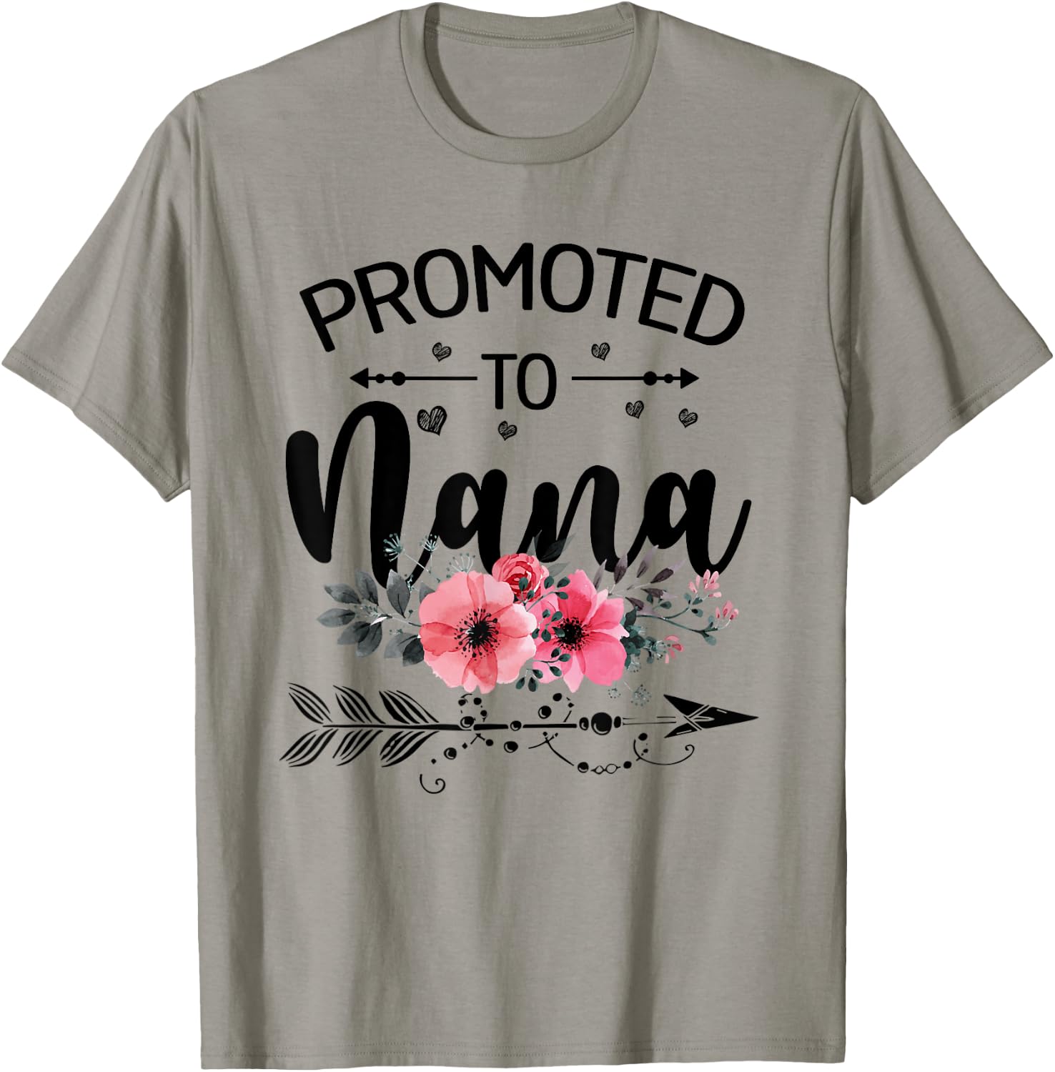 Promoted To Nana Announcement Funny New Nana Mothers Day T-Shirt - T-Shirt | Sand