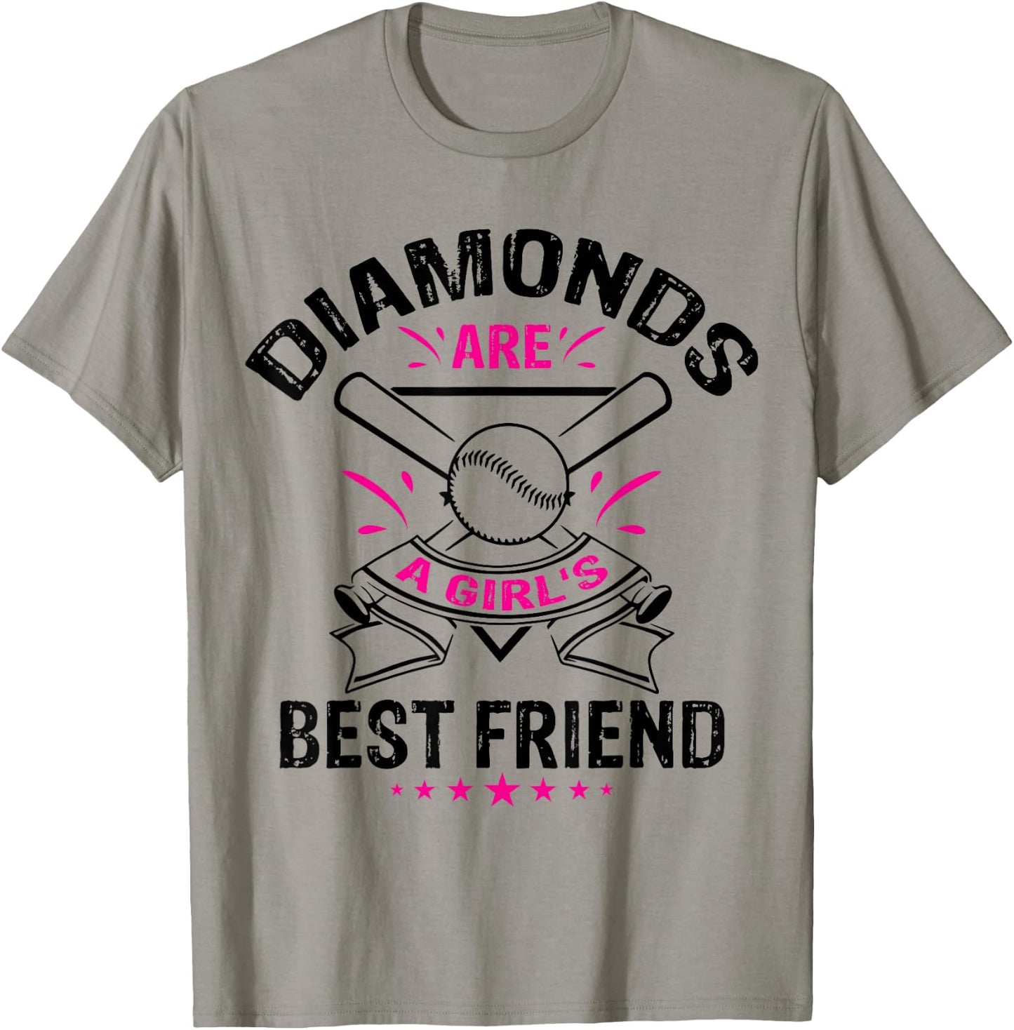 Diamonds are a Girl's Best Friend | Baseball Team T-Shirt - T-Shirt | Sand