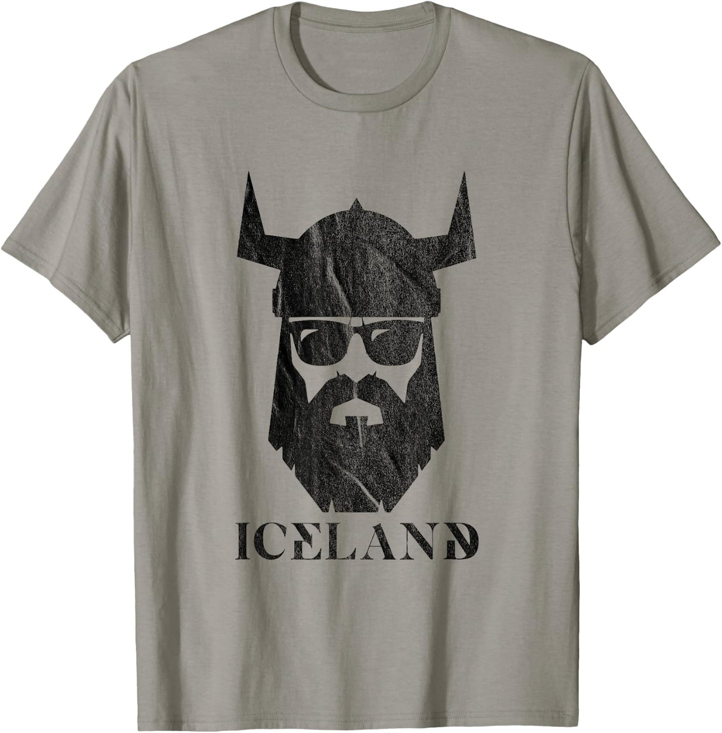 Iceland Shirt with Midnight Sun Viking T-Shirt - T-Shirt | Sand