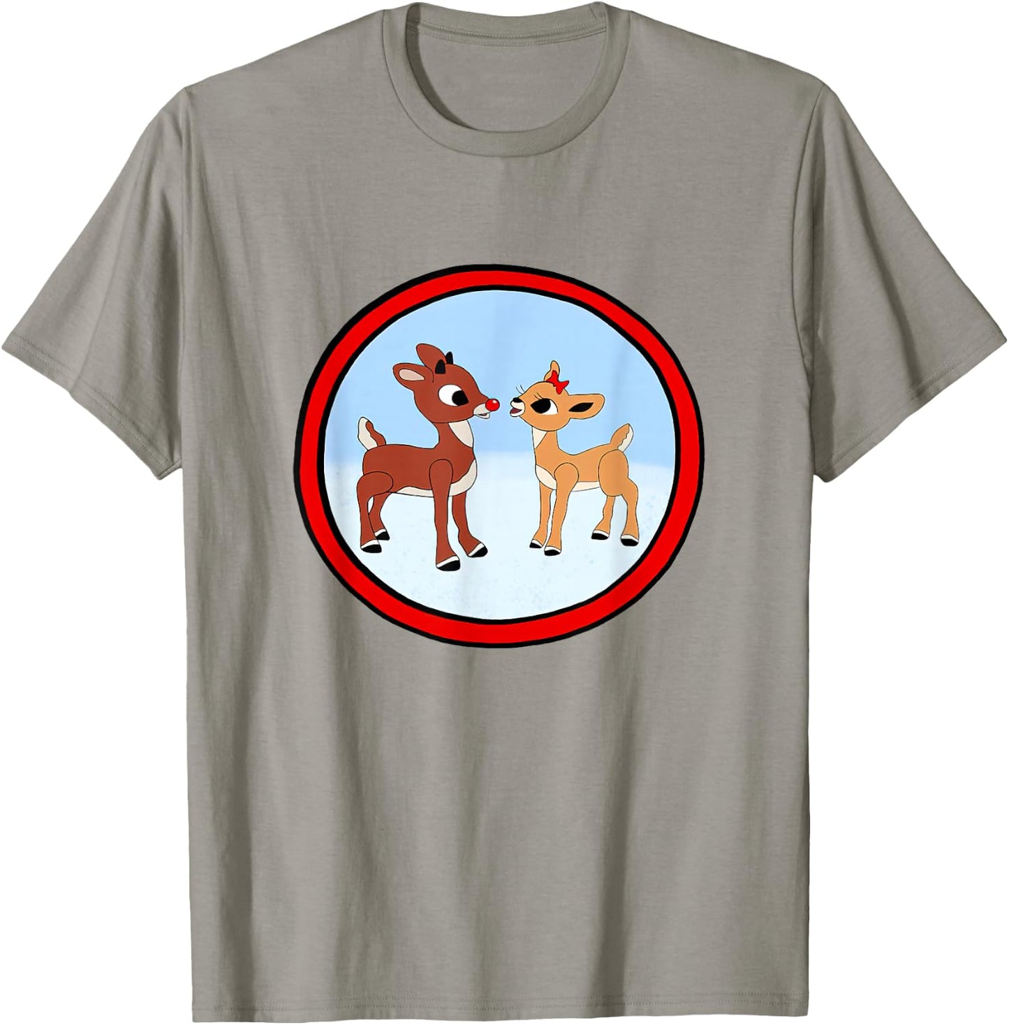 Rudolph and Clarice Christmas Kids Girls Reindeer T-Shirt - T-Shirt | Sand