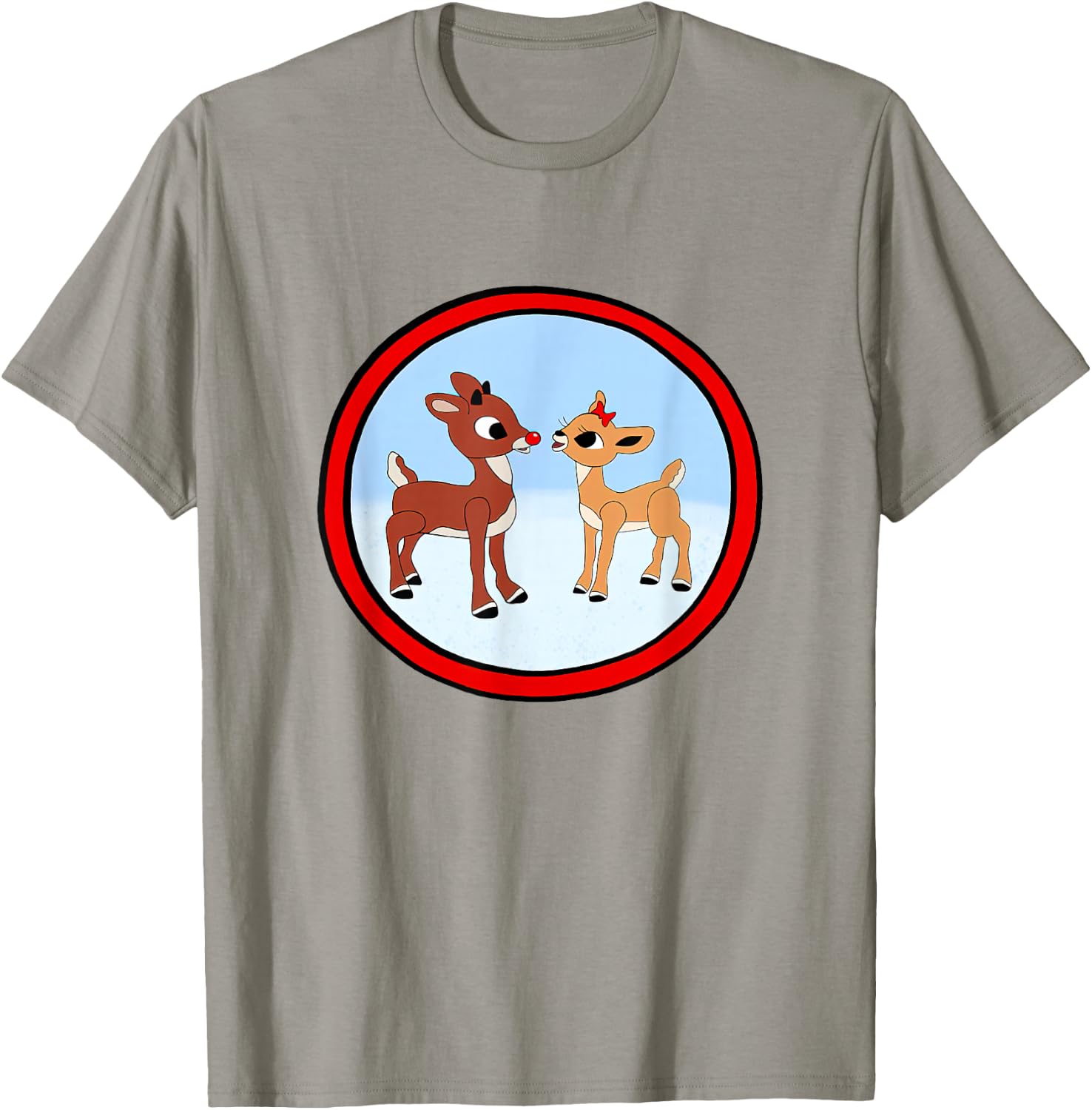 Rudolph and Clarice Christmas Kids Girls Reindeer T-Shirt - T-Shirt | Sand