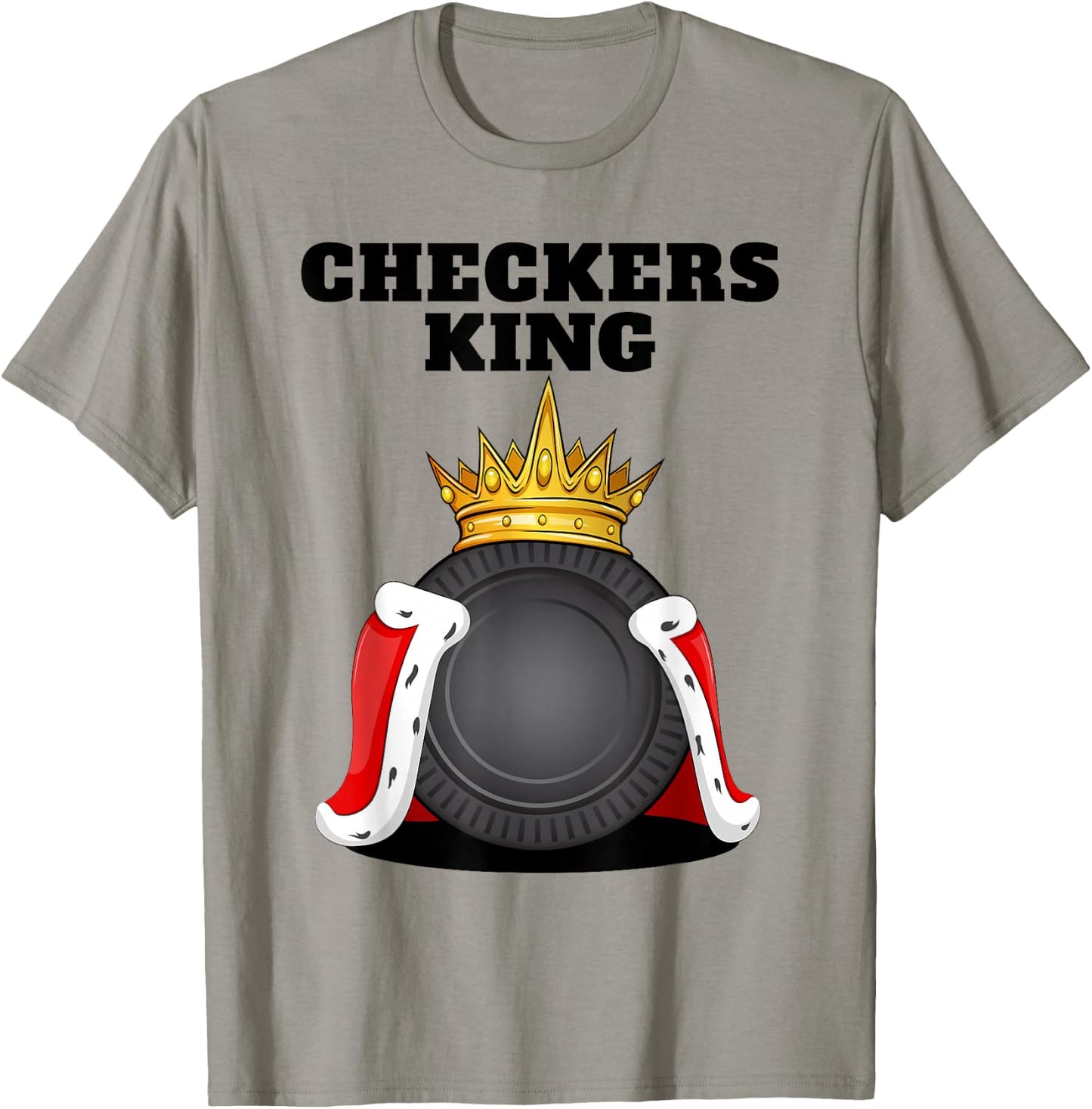Checkers King Tabletop Board Game Crown Board Gamer T-Shirt - T-Shirt | Sand