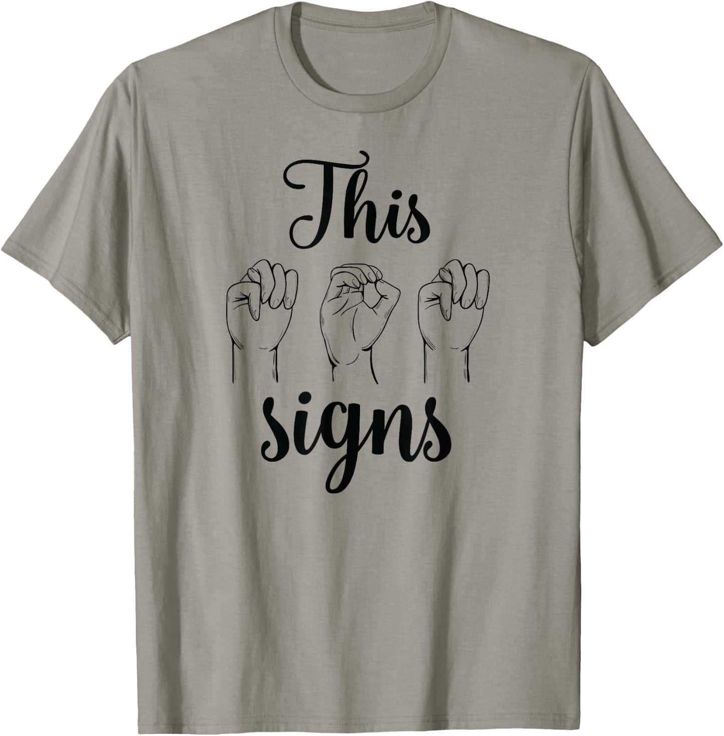 This Mom Signs Deaf Pride ASL T Shirt Women Mothers Day Gift T-Shirt - T-Shirt | Sand