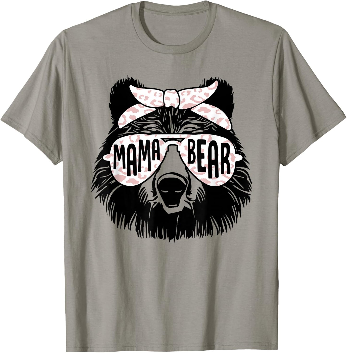 Mama Bear Face Sunglasses Mother Mom Mommy Mother's Day Small T-Shirt - T-Shirt | Sand