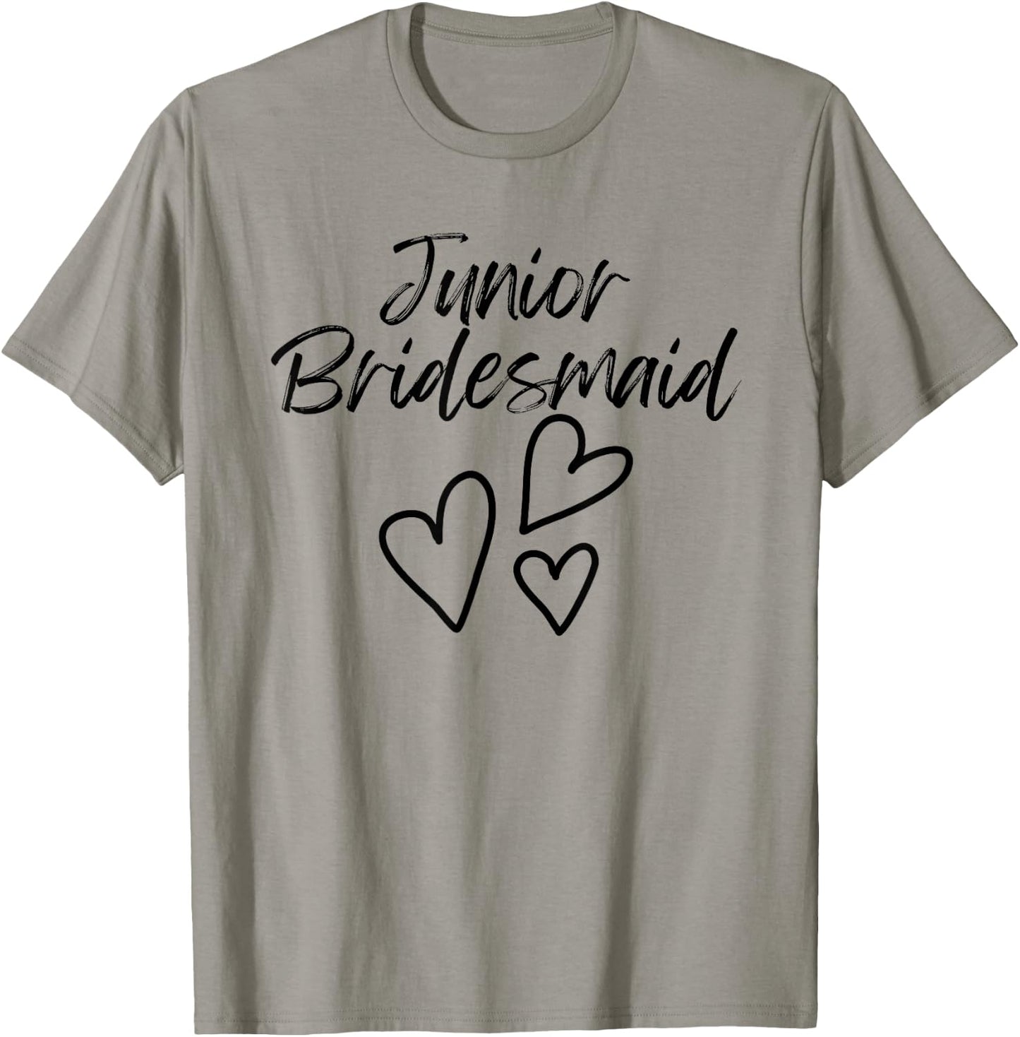 Cute Junior Bridesmaid Hearts Wedding Ceremony Rehearsal T-Shirt - T-Shirt | Sand