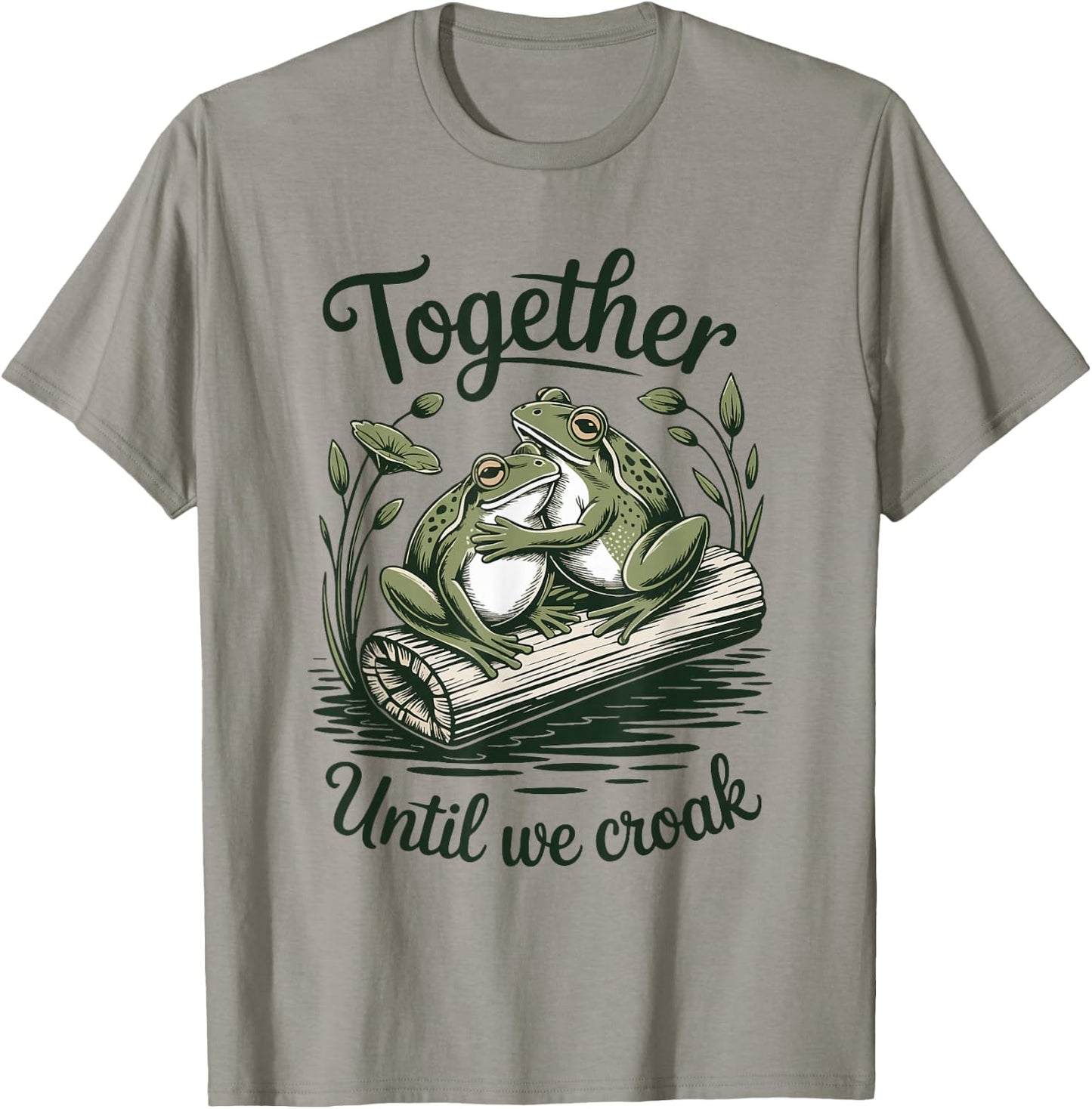 Funny Frog Bride & Groom Honeymoon Style T-Shirt - T-Shirt | Sand