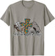 He Is Risen Jesus Christian Stone Cave Leopard Happy Easter T-Shirt - T-Shirt | Sand