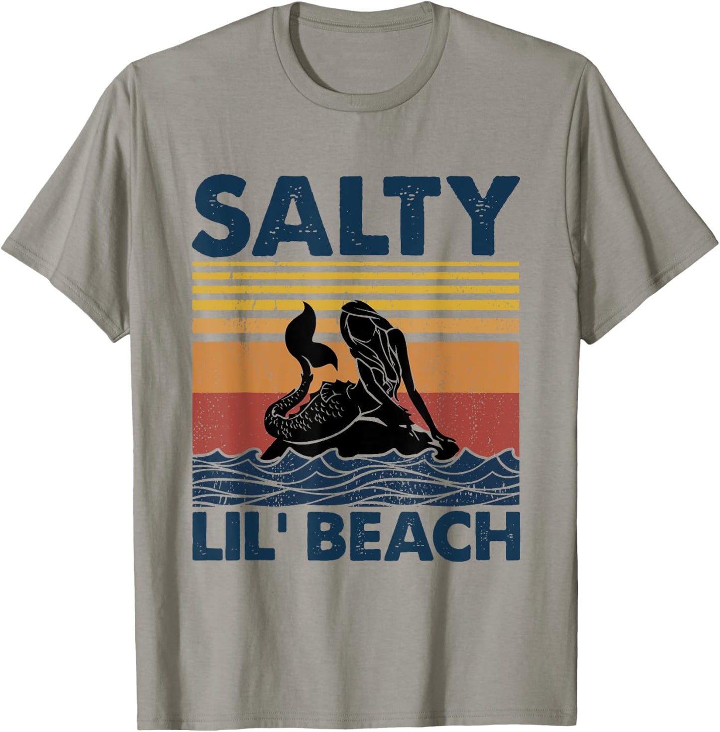 Mermaid Salty Lil' Beach Vintage Funny T-Shirt - T-Shirt | Sand
