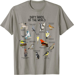 Bird Watching Dirty Birds Of The World Funny Birding T-Shirt - T-Shirt | Sand