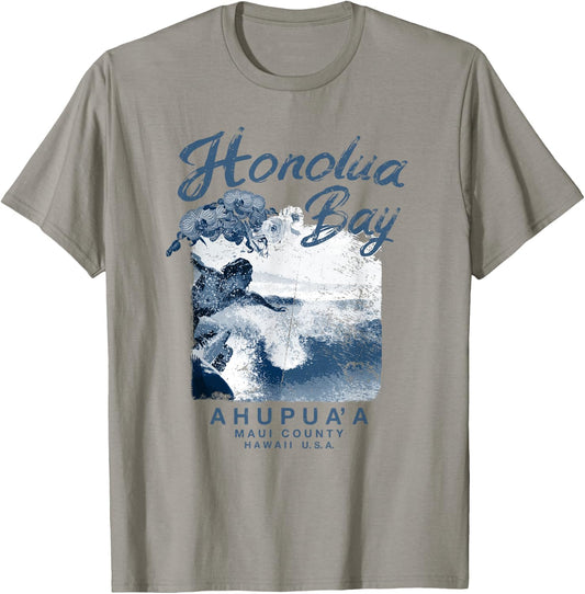 Hawaii Honolua Bay Maui Vintage Hawaiian Surfer T-Shirt - T-Shirt | Sand