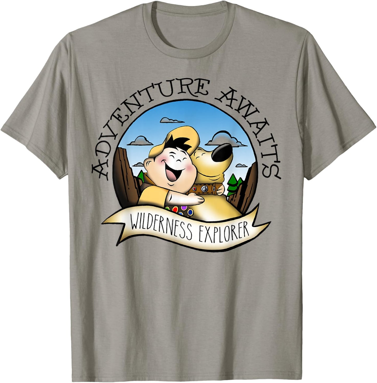 Disney Pixar Up Russell Dug Vintage Hug Graphic T-Shirt - T-Shirt | Sand