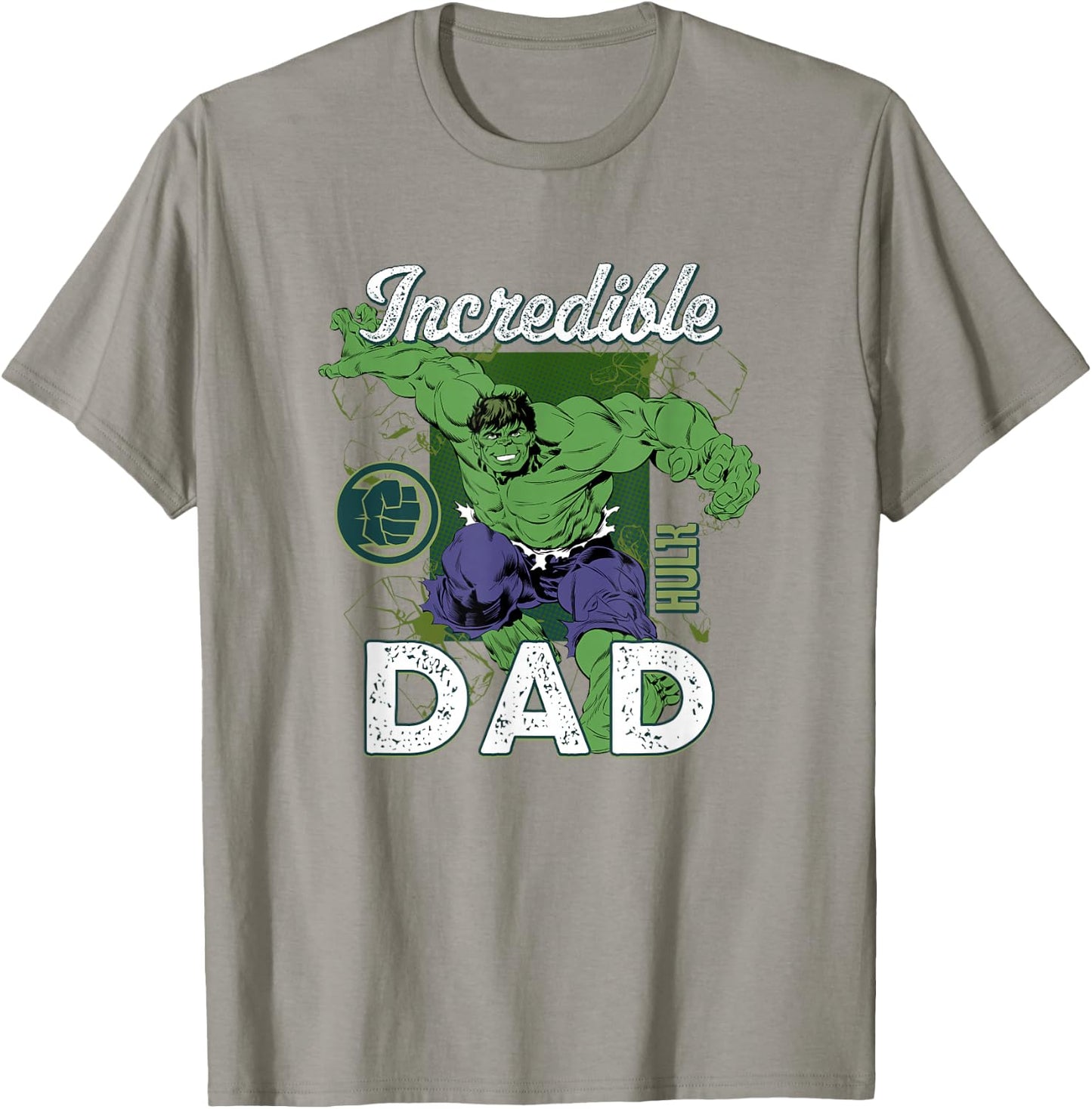 Marvel Comics Incredible Hulk Dad Father's Day Distressed T-Shirt - T-Shirt | Sand
