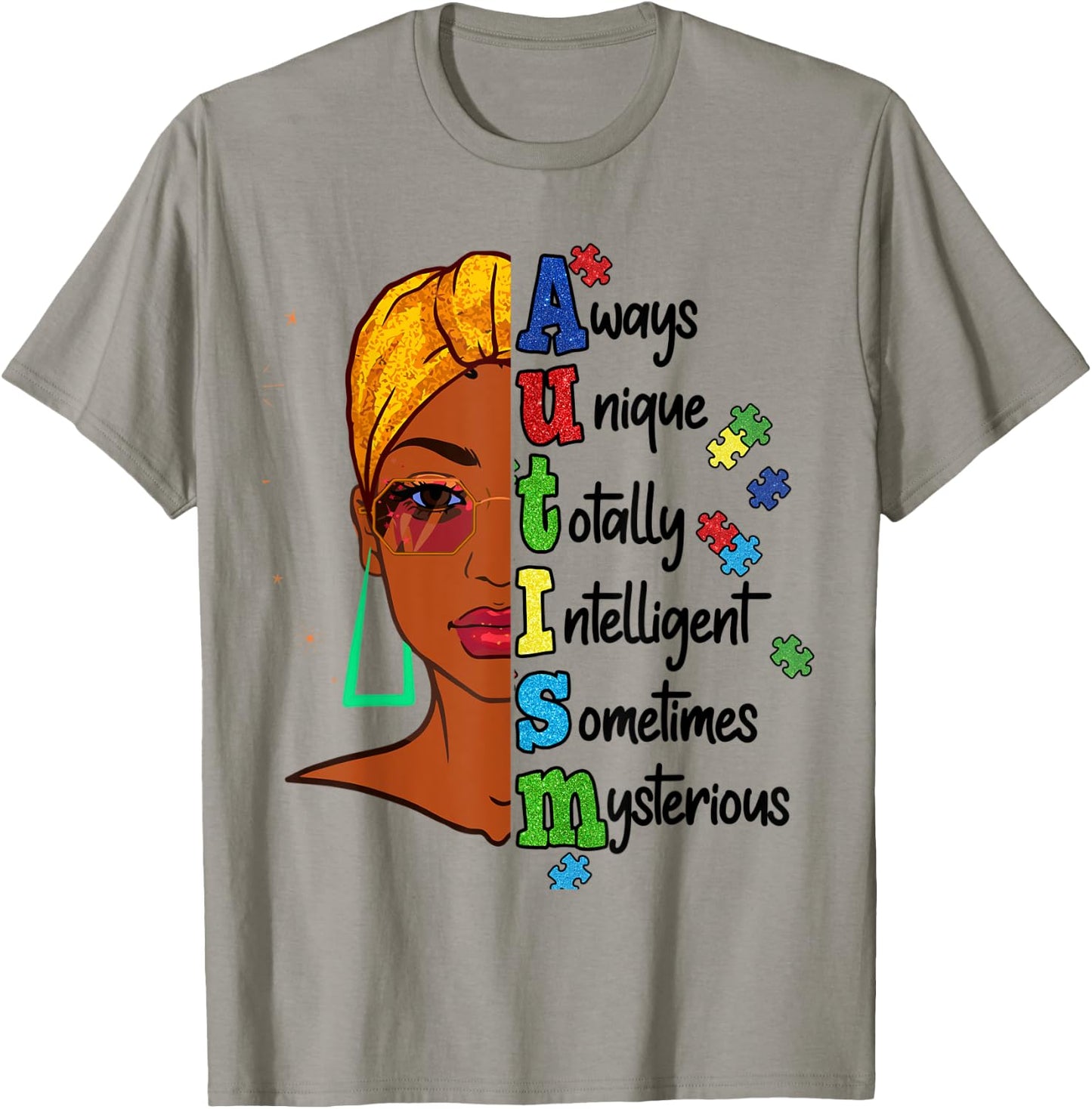 Autism Awareness Month Queen Love Support Women Kid Girls T-Shirt - T-Shirt | Sand