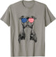4th of July Stafford Staffy Dog Patriotic USA Sunglasses Kids Men T-Shirt - T-Shirt | Sand