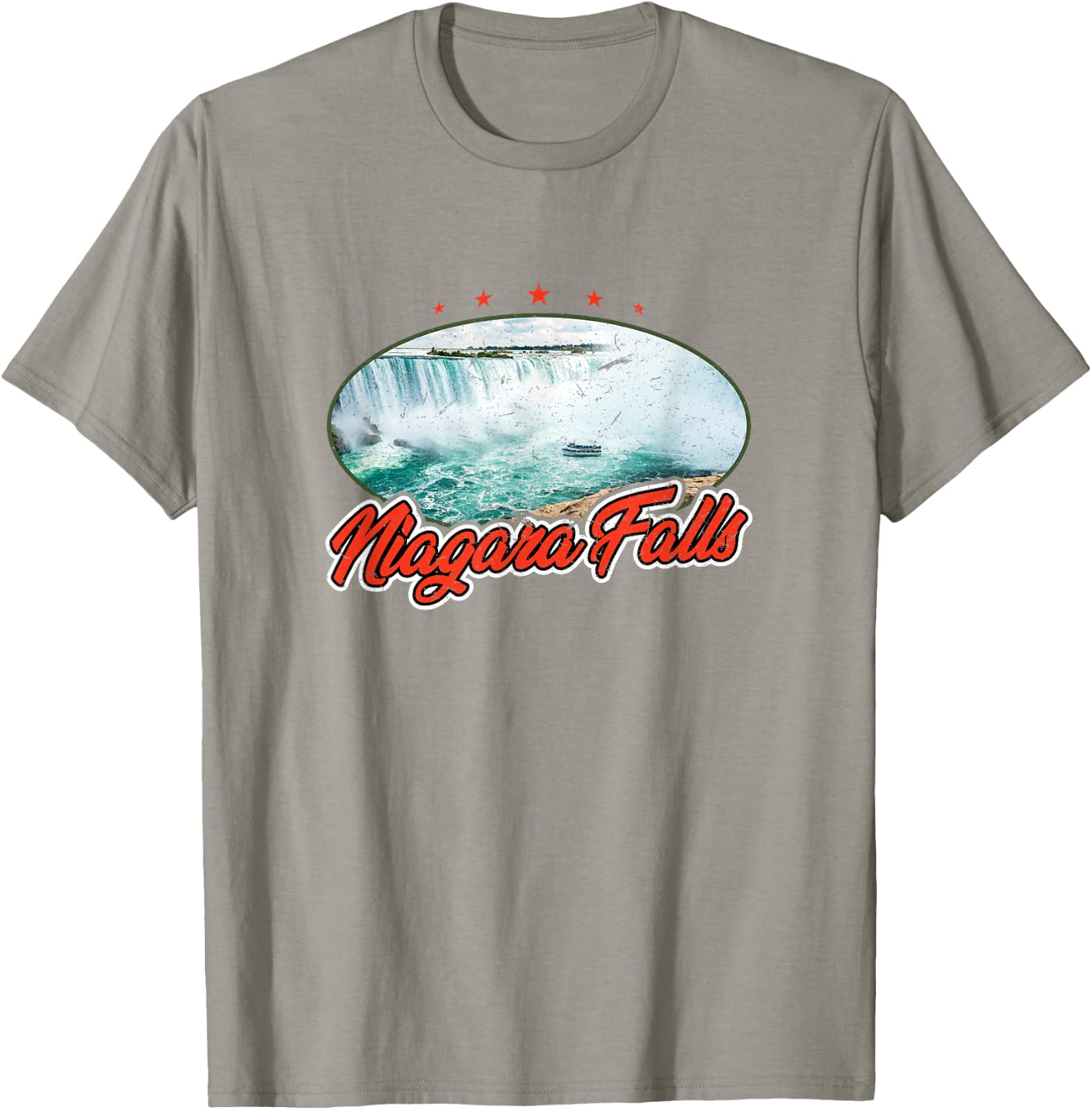 Niagara Falls Phototext T-Shirt - T-Shirt | Sand